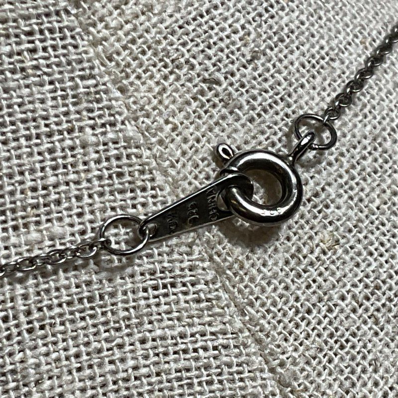 Sterling Silver Station Rhinestone Y 17" Necklace- 3.05g