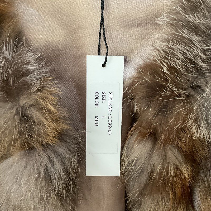 NWT Love Token Genuine Fox Fur Vest - Size L