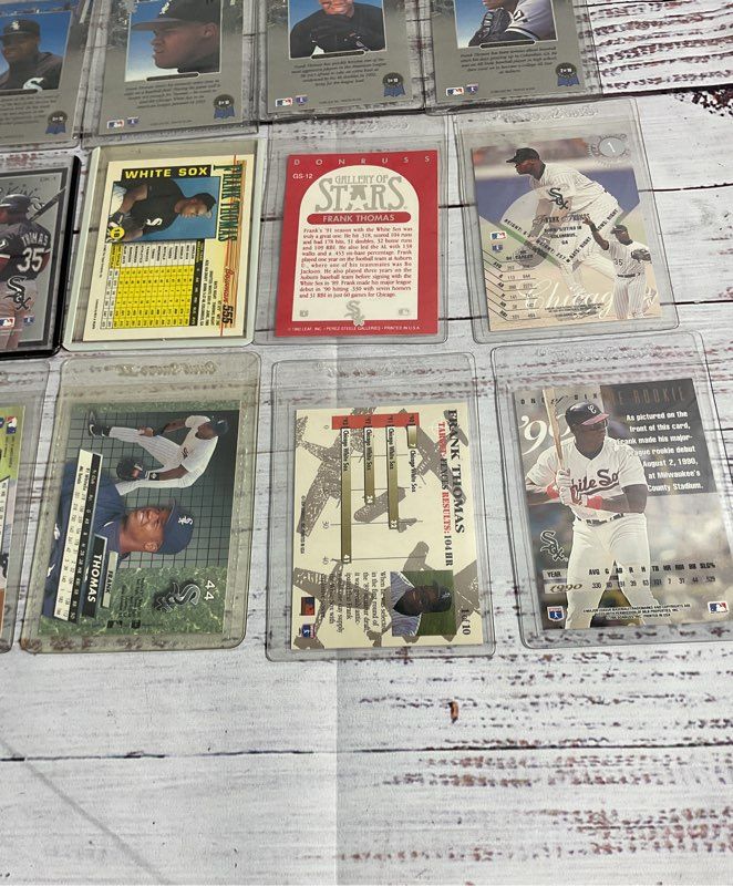 Vintage Lot Of 18 Frank Thomas Mlb Trading Cards