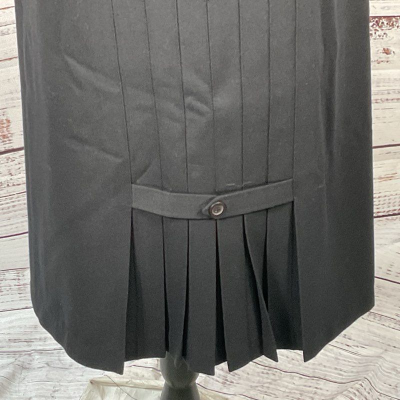 VTG. ELIRE High Fashion Women's Black Wood Pleated Skirt- SZ 28