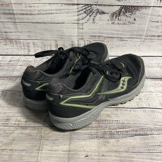 Saucony Grid Cohesion 11 Black/Green Athletic Shoe Men's Size 8.5