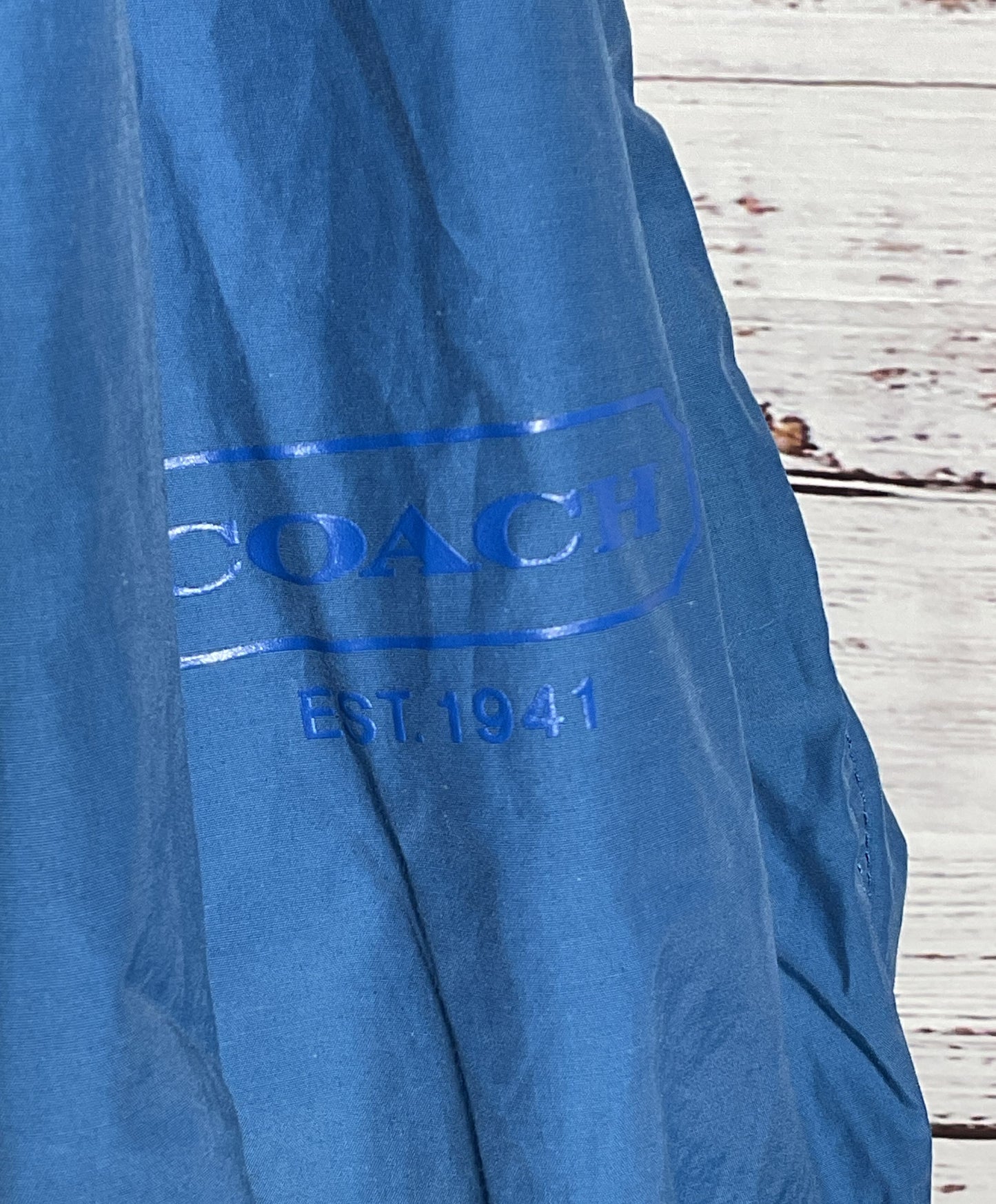 Coach Hooded Packable Windbreaker Jacket Marine Blue XL