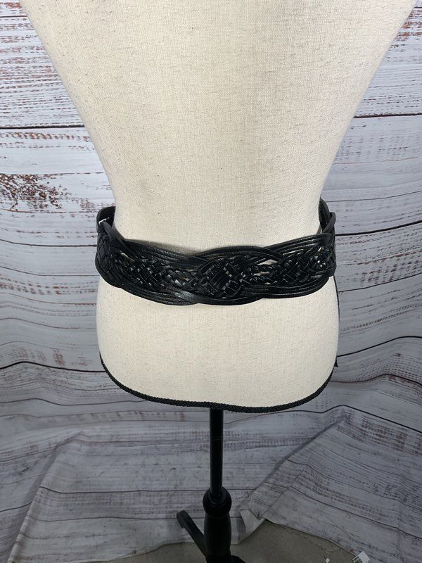 Vintage Chico's Braided Genuine Leather with Metal Buckle Belt Women's S/M