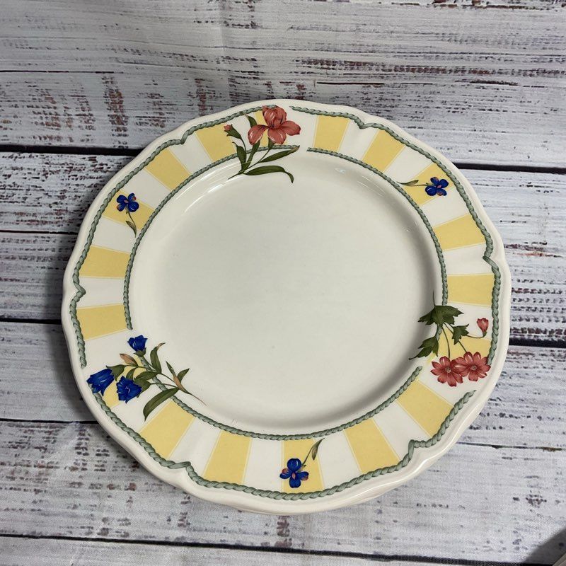 Homecraft By Noritake 9212 Summer Estate Set Of 6 Floral Salad Plates 8.5"
