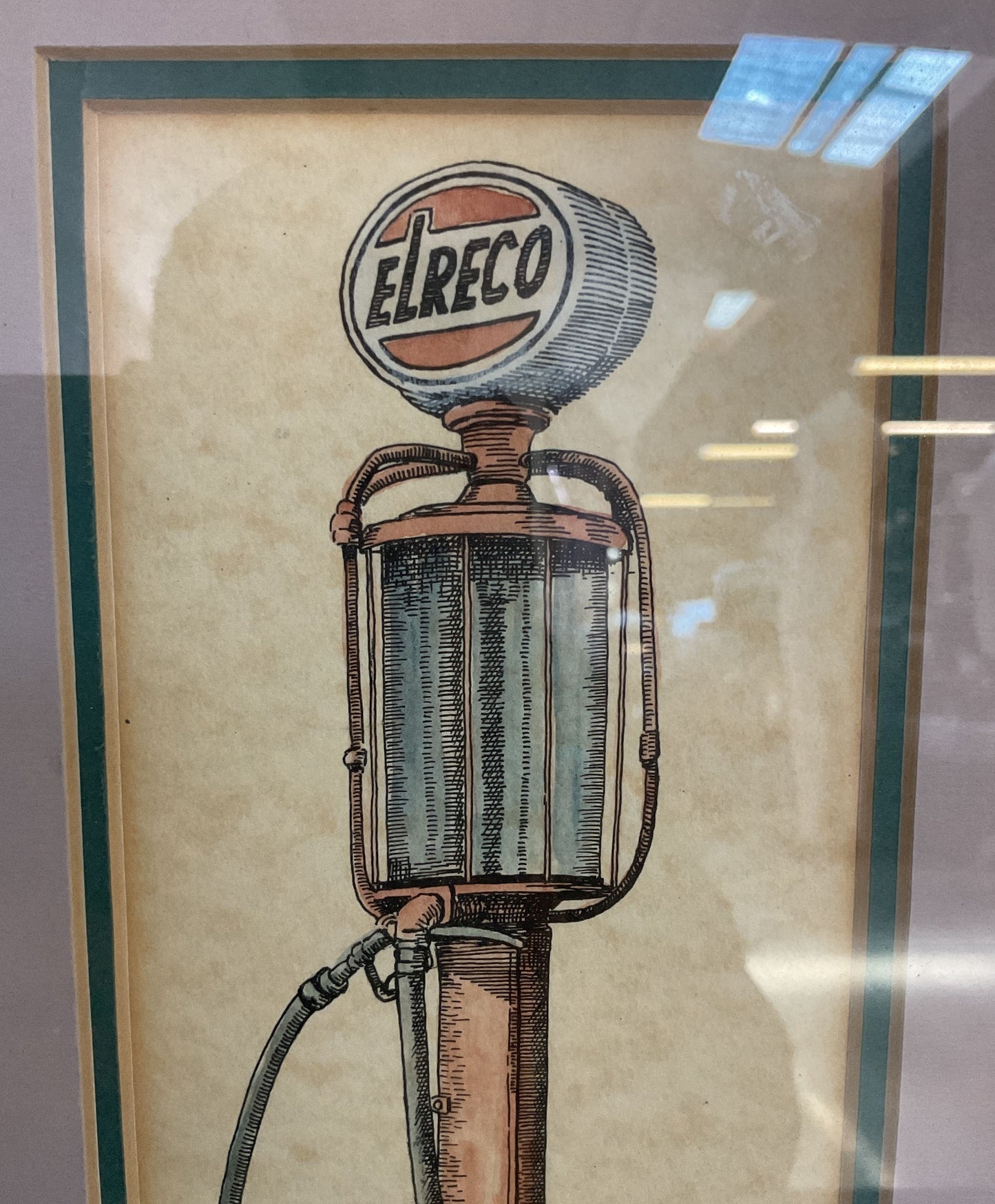 Dyckie Wallace Gas Pump Limited Edition Artist Signed Watercolor Print