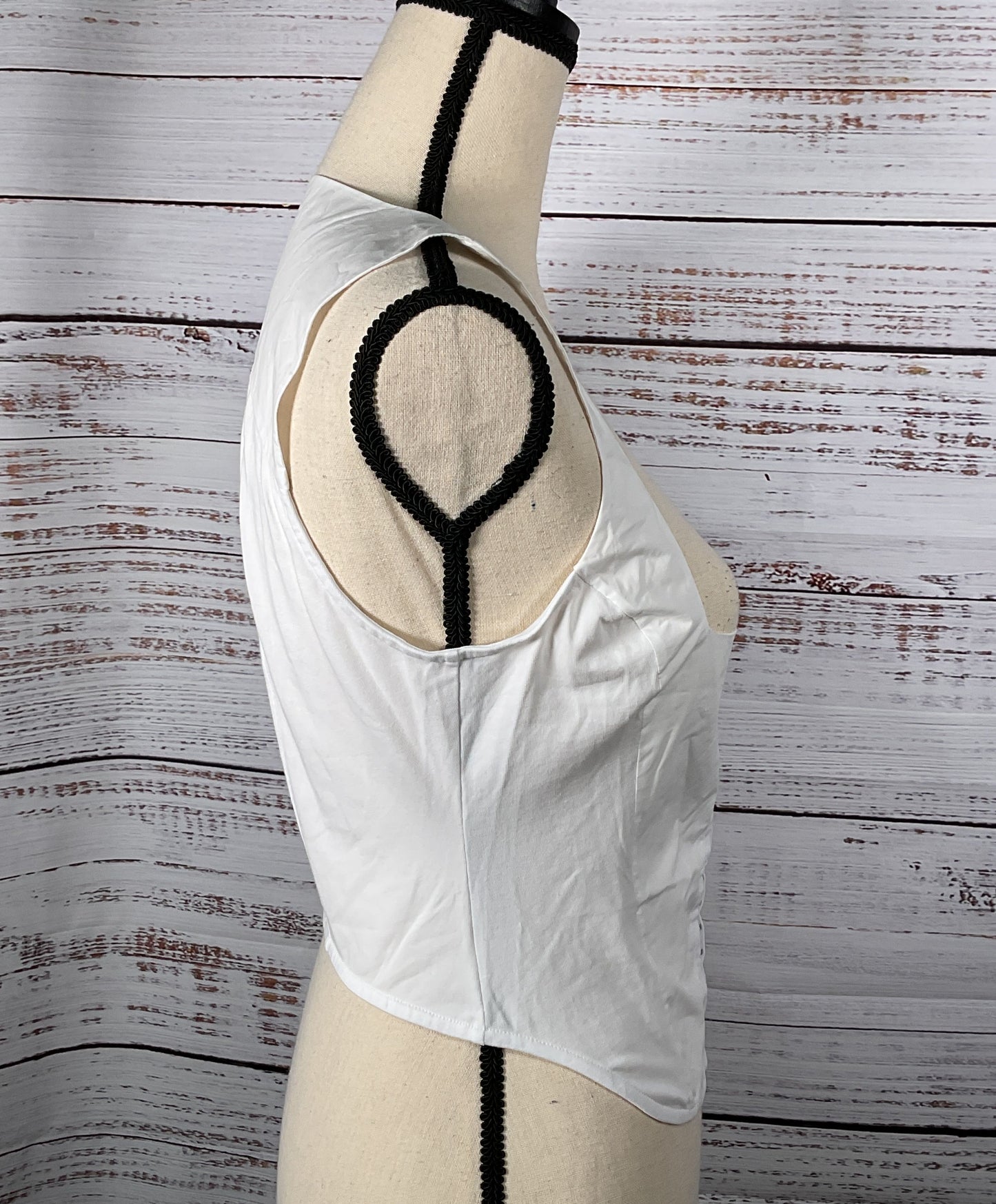 Good American Dolly Joleans Dolly Poplin Bustier White S