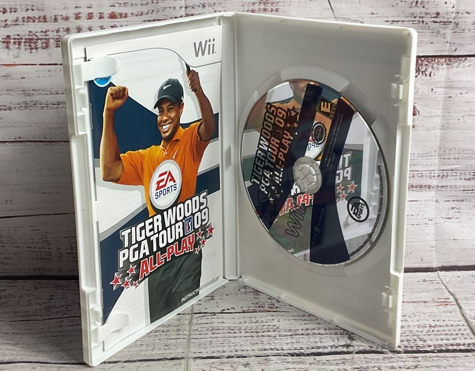 Nintendo Wii Lot of 2 Tiger Woods PGA tour Hot Wheels Video Games