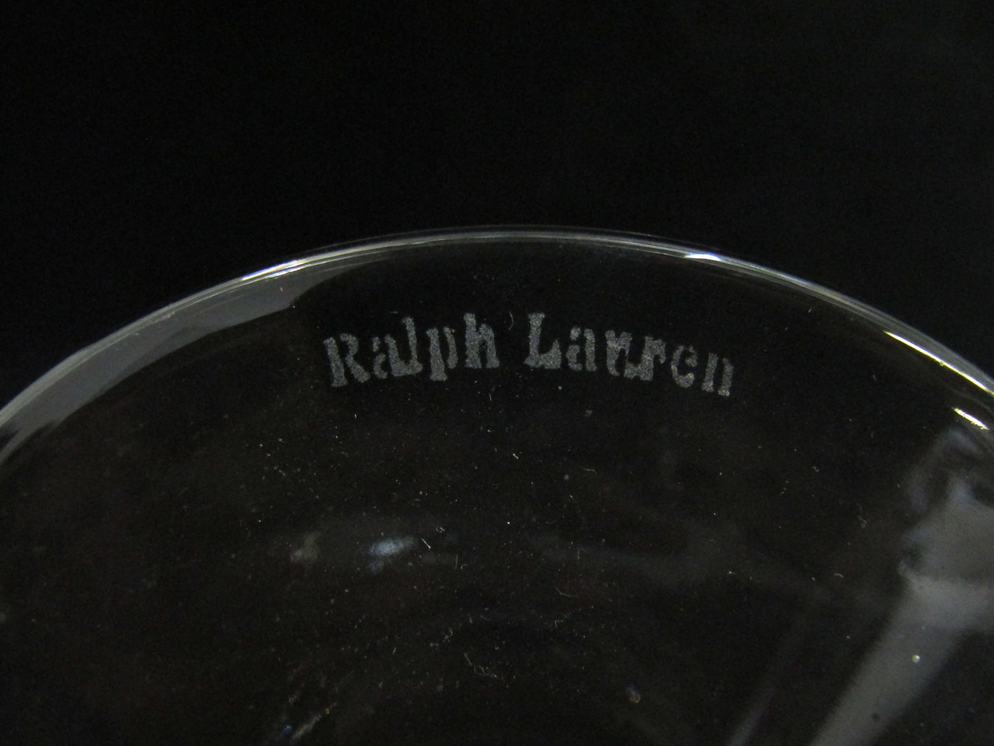 Ralph Lauren Bedford Crystal Wine Goblet Set of 2