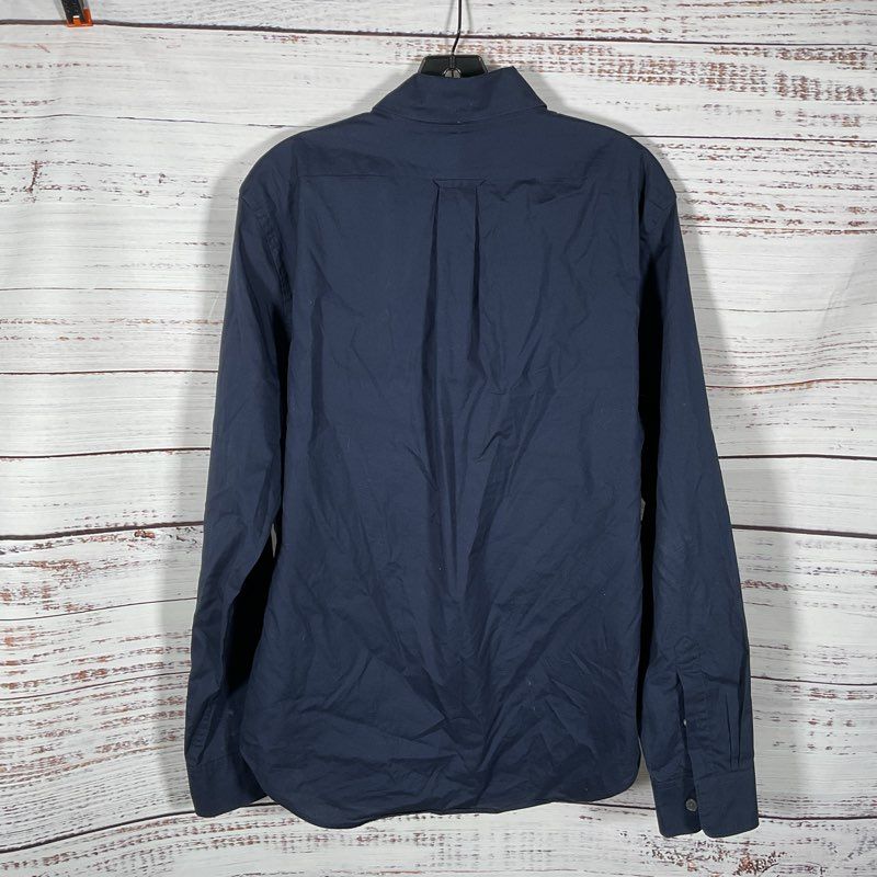 Todd Snyder Navy Classic Fit Button Up Dress Shirt - Size M