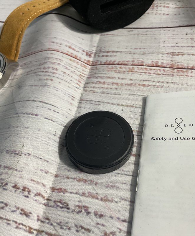 Olio Silver Tone Smart Watch With Leather Strap and Box