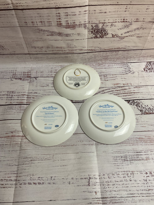 Schmid Disney Four Seasons Of Love And Sorcerers Apprentice 3 Collectible Plates