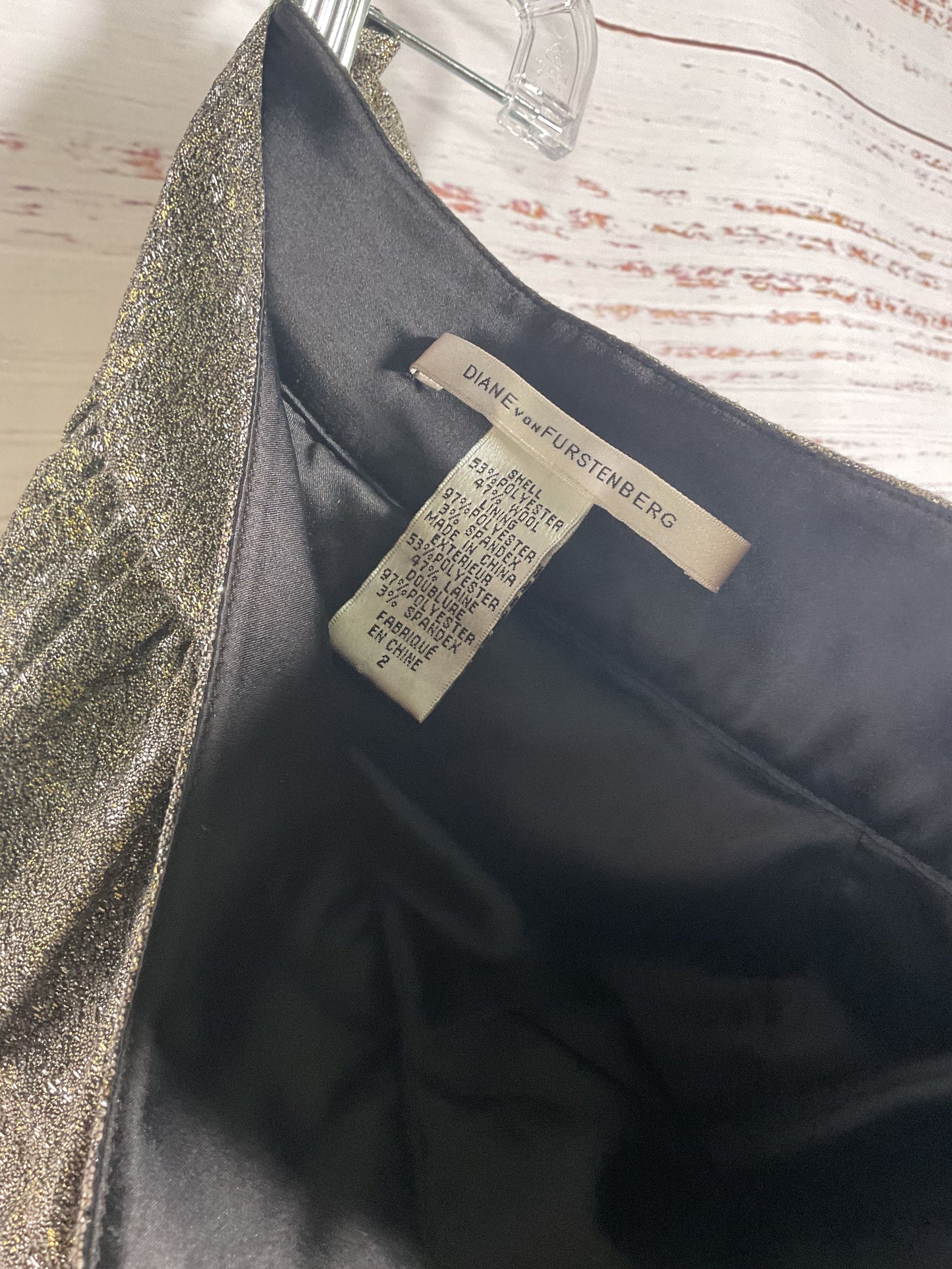 Diane von Furstenberg Gold Layered Skirt - Size 2