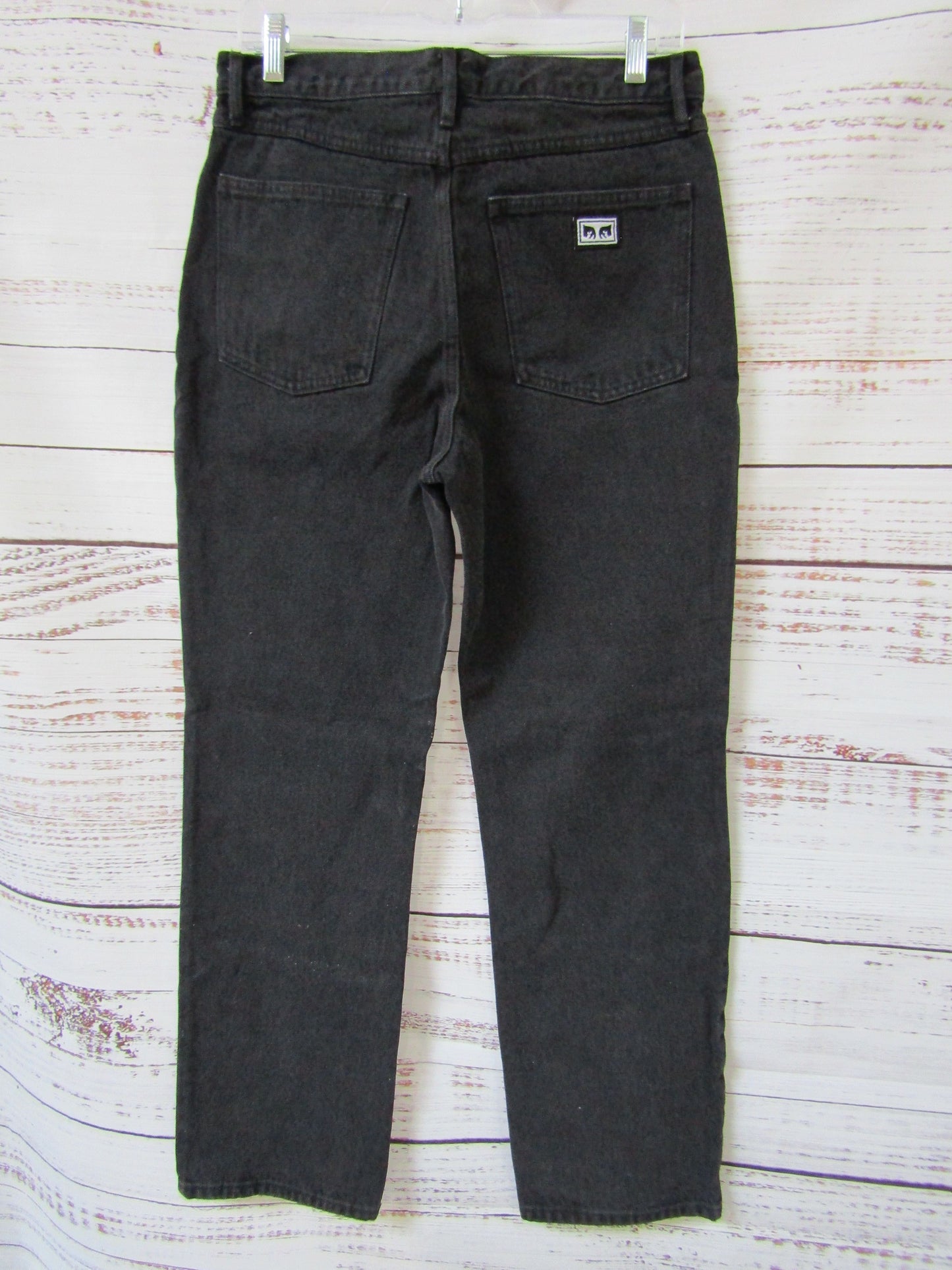 Obey Women's Faded Black Everyday Slim 5 Pocket Denim Size 26