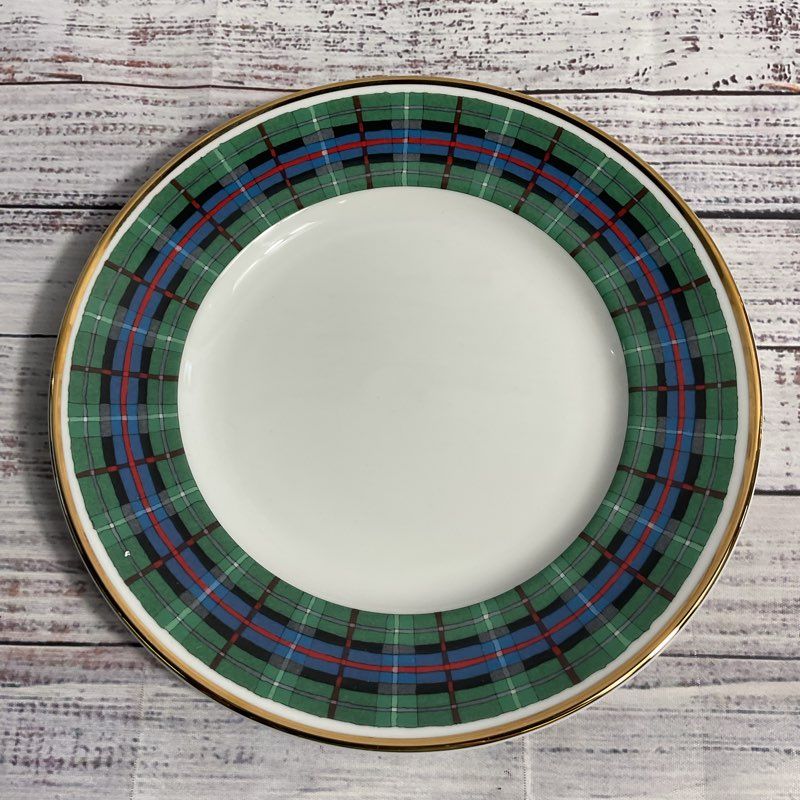 Williams Sonoma 2 Pc. Morrison Tartan 9" Plate And Coffee Mug Set