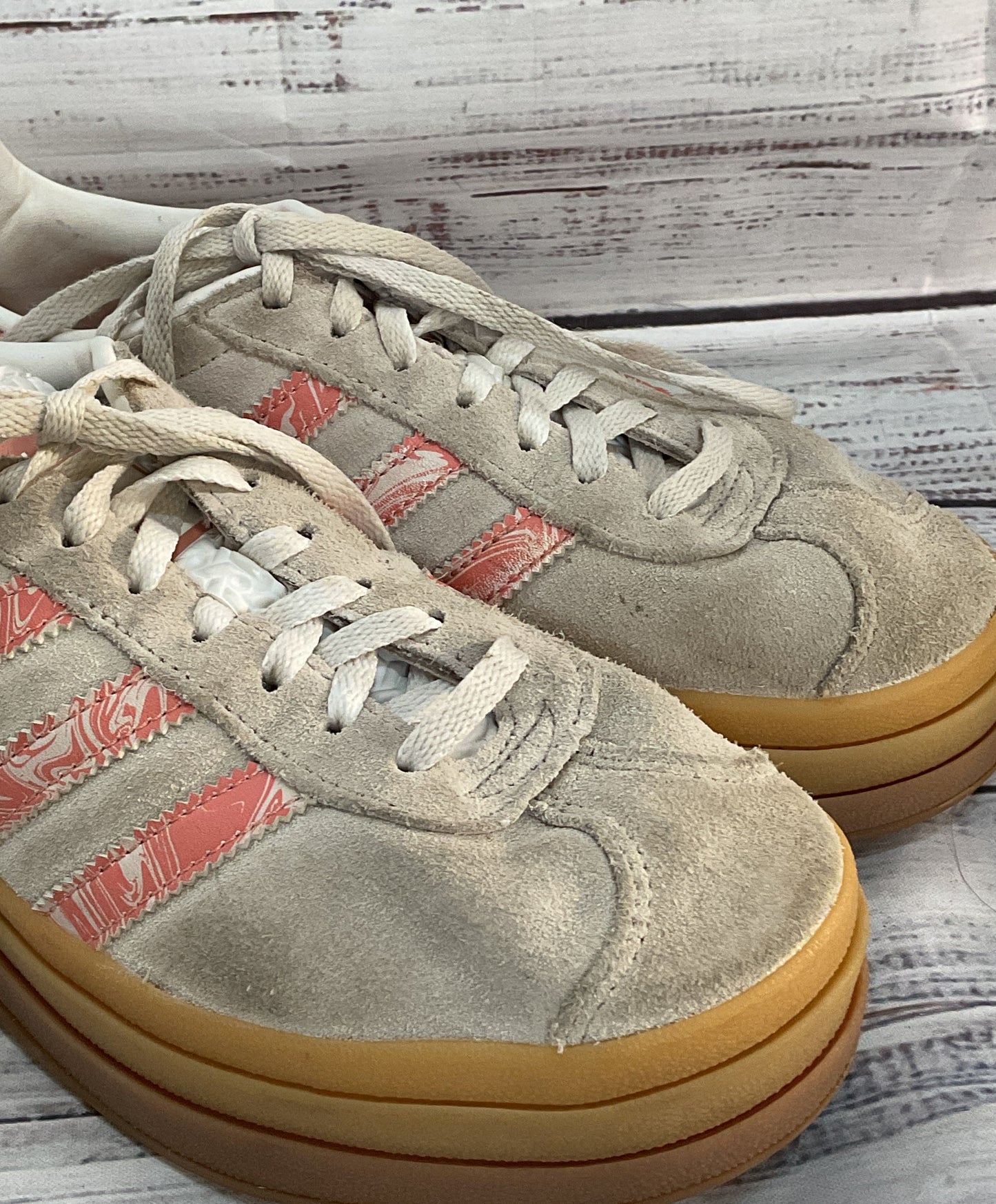 Adidas Gazelle Bold Platform Sneakers Grey Pink 6