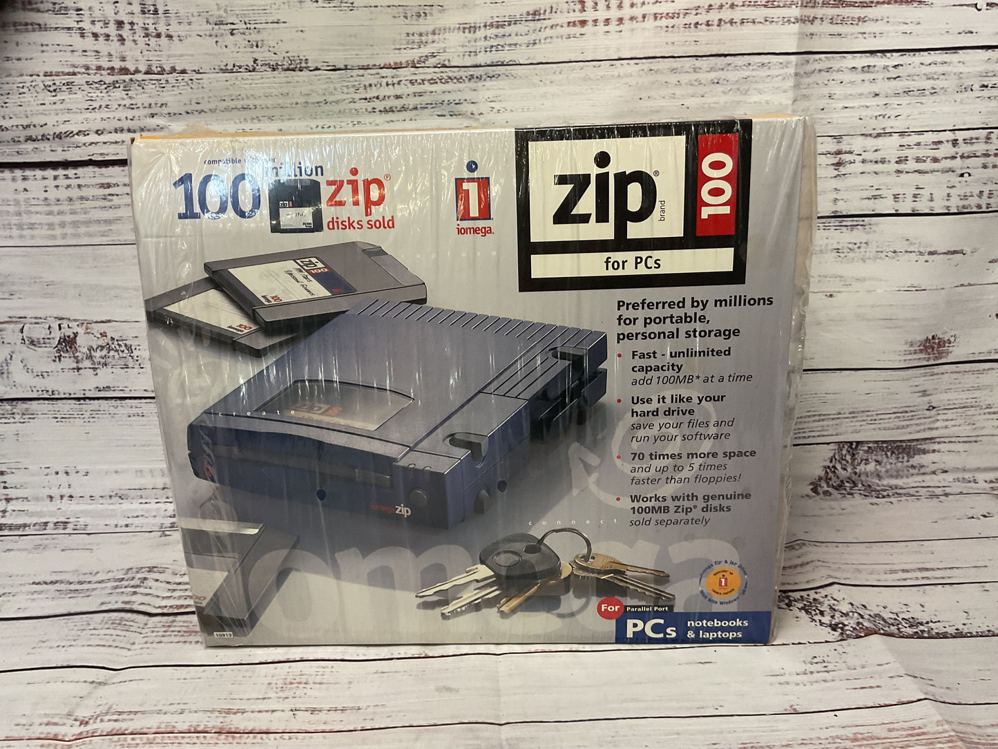 IOMEGA Zip 100 External SCSI Drive Parallel Port W/ Original Box Packaging