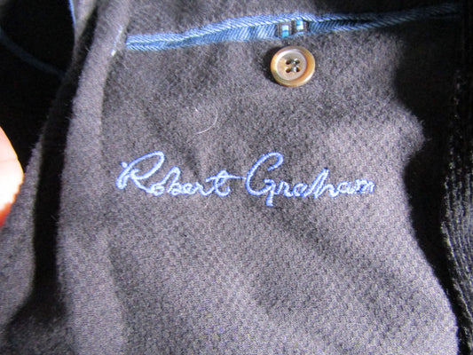 Robert Graham Men's Black Corduroy Blazer Jacket Size 40