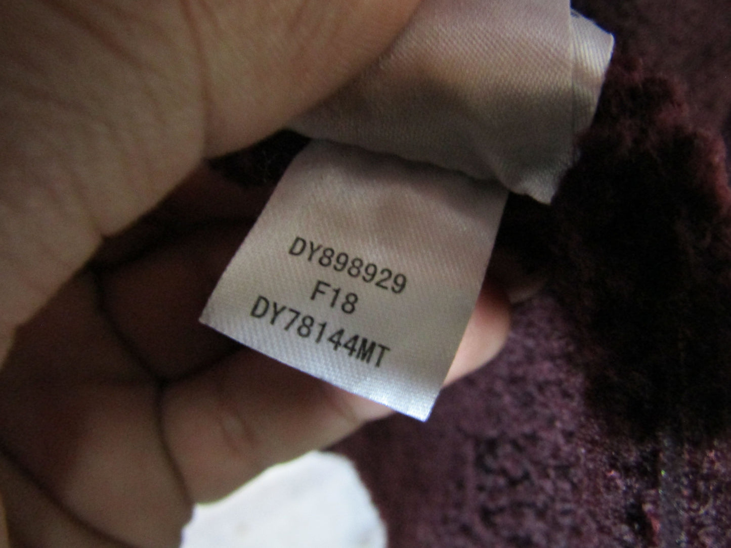 Donna Karan Women's Purple Faux Fur Coat Size XS