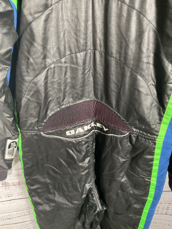 Vintage Oakley Racing Black & Blue Insulated Jumpsuit D. Calvert Jones