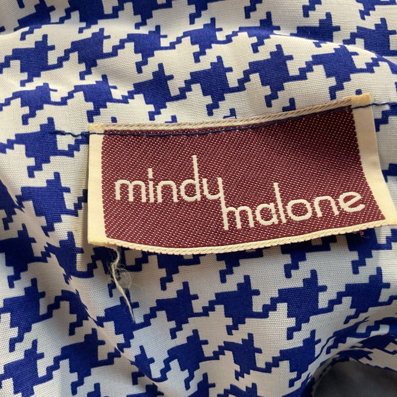 VTG. MINDY MALONE Women's Blue/White Dress- SEE MEASUREMENTS