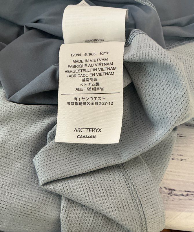 Men's Arc'Teryx Cormac Crew Bluegray Shirt Size M
