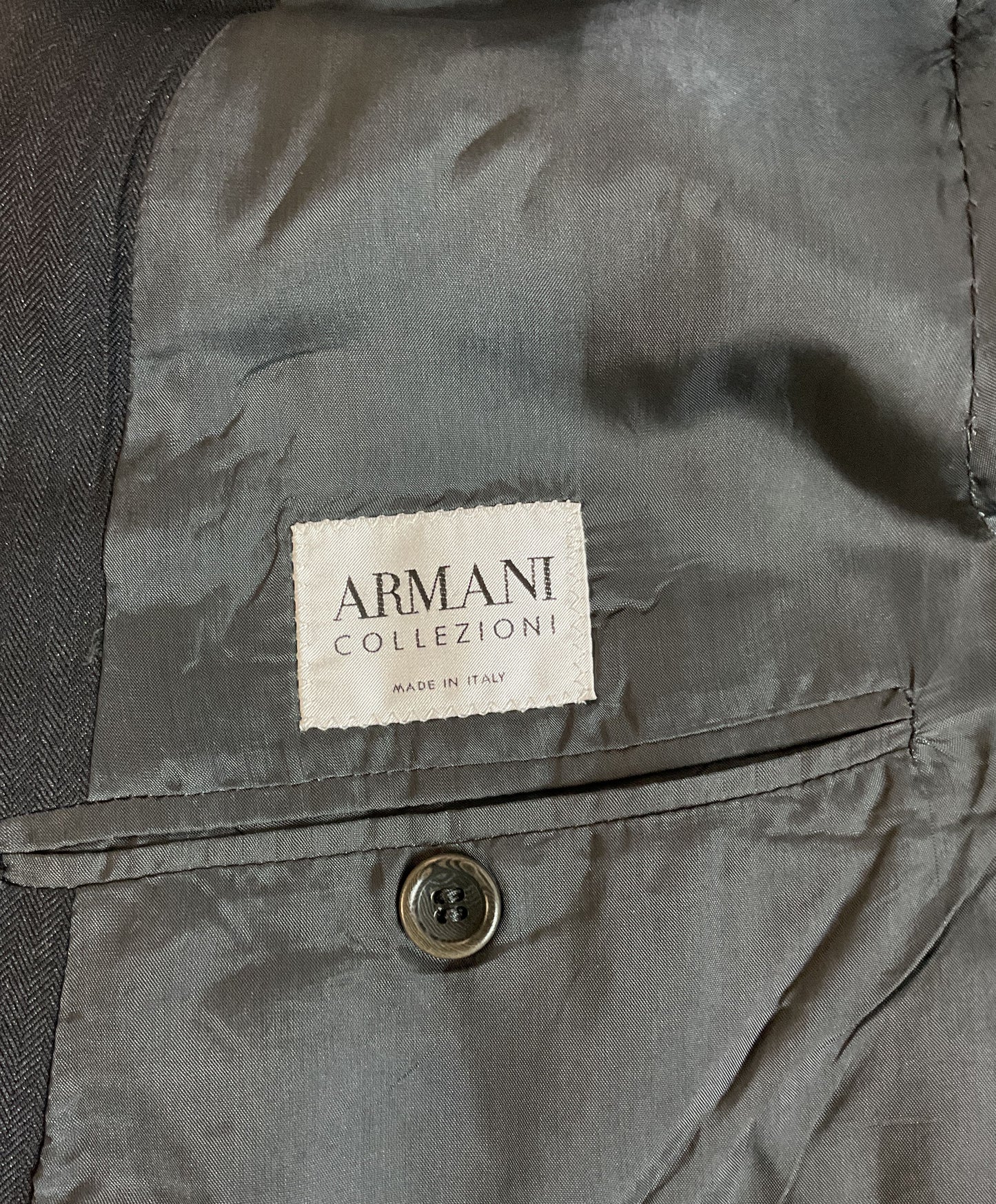 Armani Collezioni Black Men's Italian Sports Coat and Pants Set -Size 44 Regular