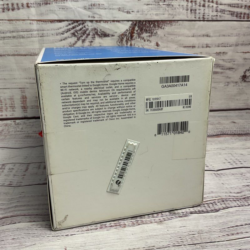 Google Home GA3A00417A14 White & Slate Smart Speaker