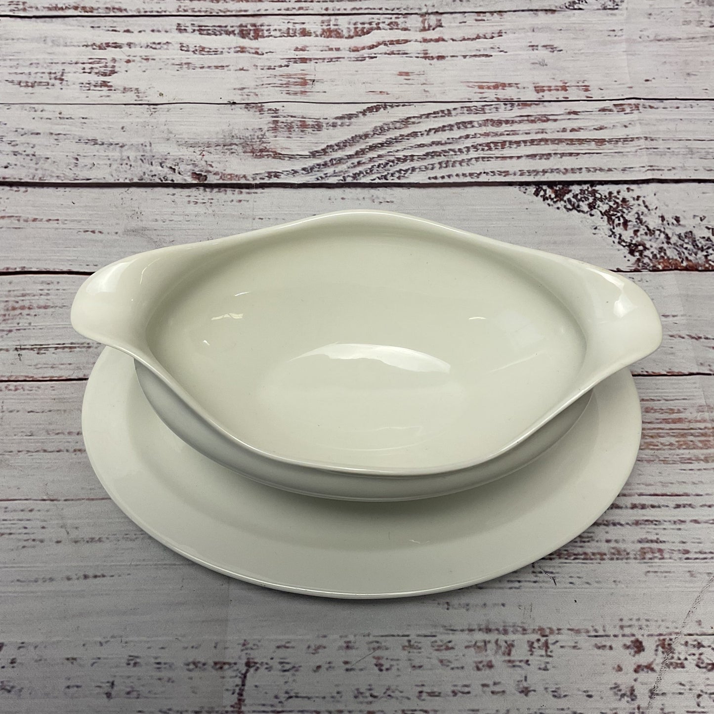 Haviland Gravy Boat And Canoe Bowl White Ceramic 7.5"