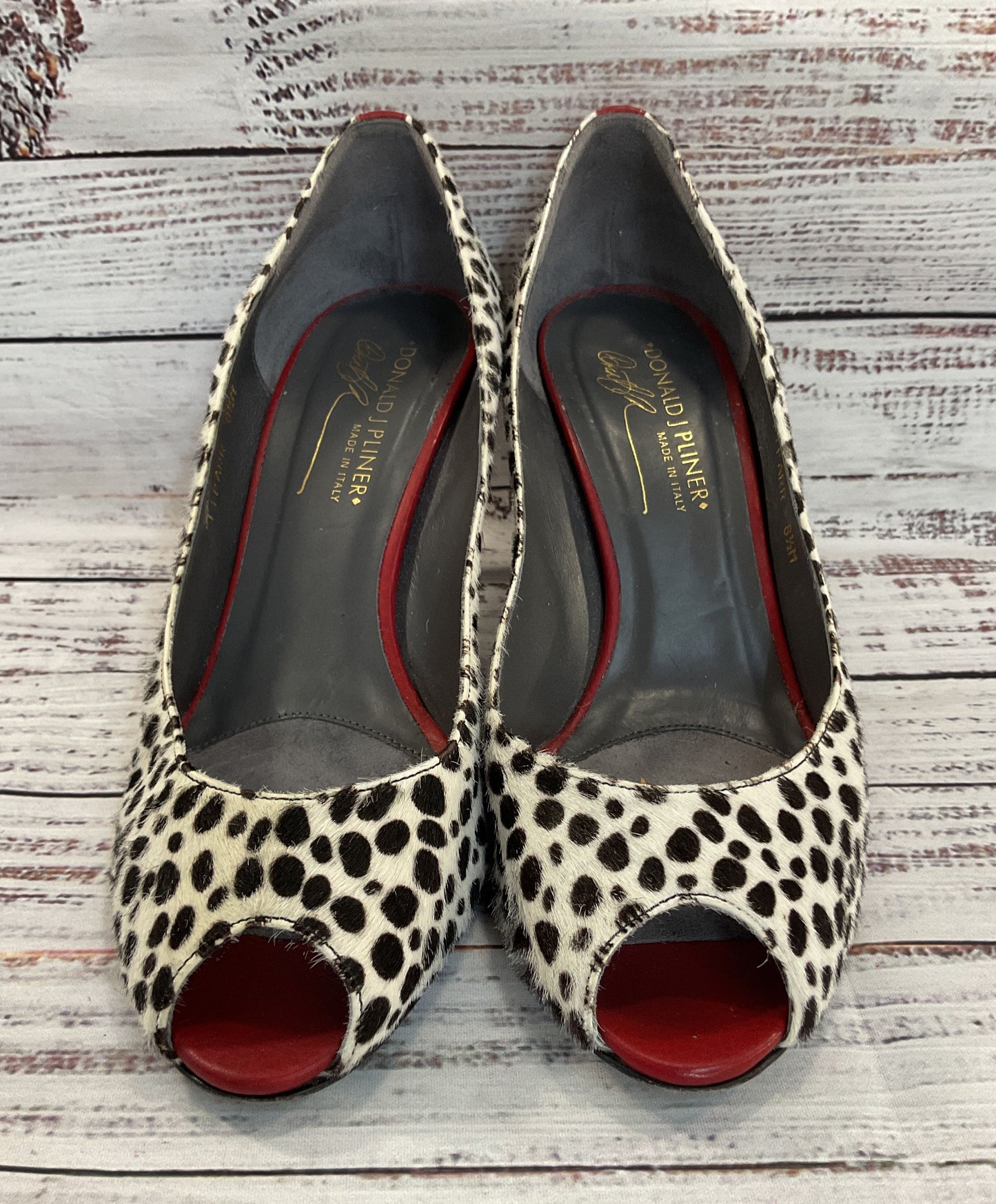 Donald J. Pliner Parr Women's Leopard Print Calf Hair Pumps Made in Italy