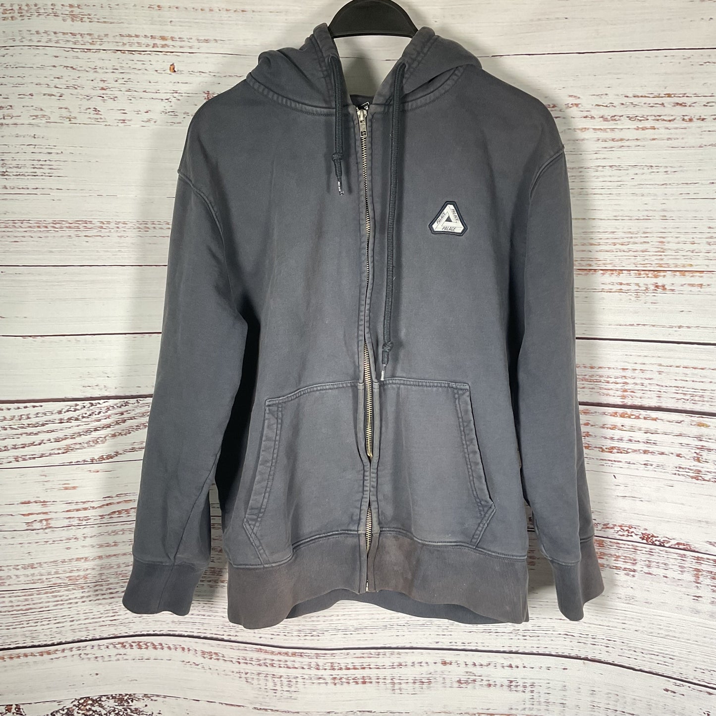 Palace Skateboards Pigment Wash Blue Grey Hoodie Jacket Size M