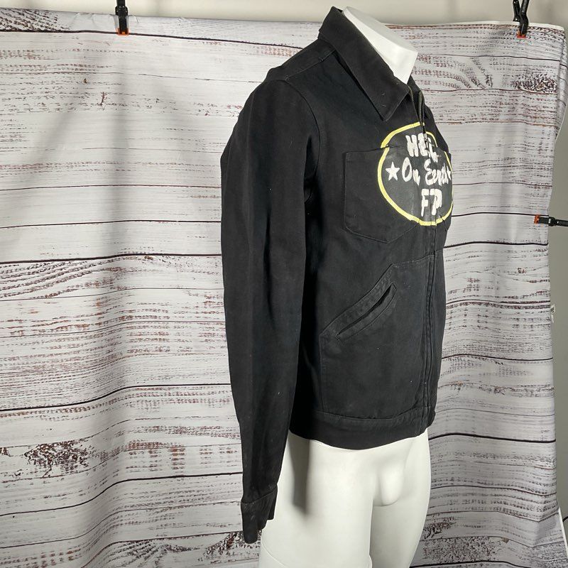 FTP ORANGE LABEL Men's Black "Hell On Earth" Denim Jacket- SZ S