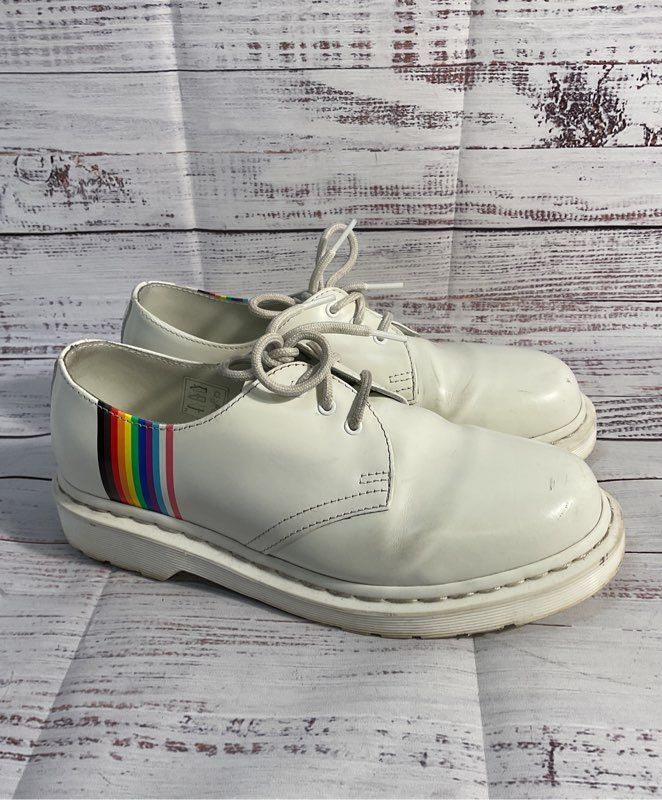 Dr. Martens 1461 For Pride Smooth Leather Oxford White Unisex 8W/7M LA004