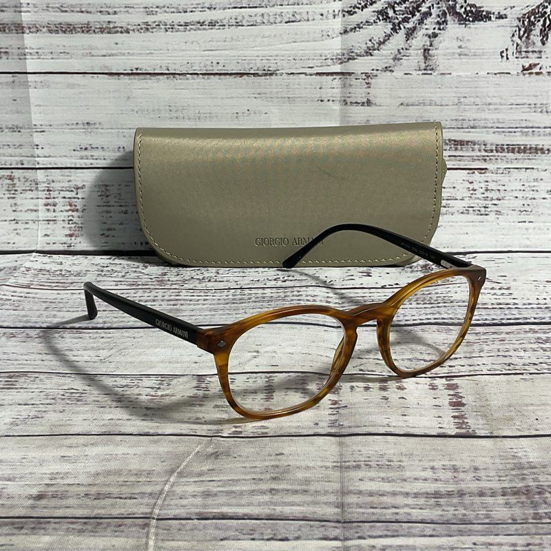 Giorgio Armani AR 7074 Eyeglass 5562 Matte Light Brown Stripe FRAMES ONLY