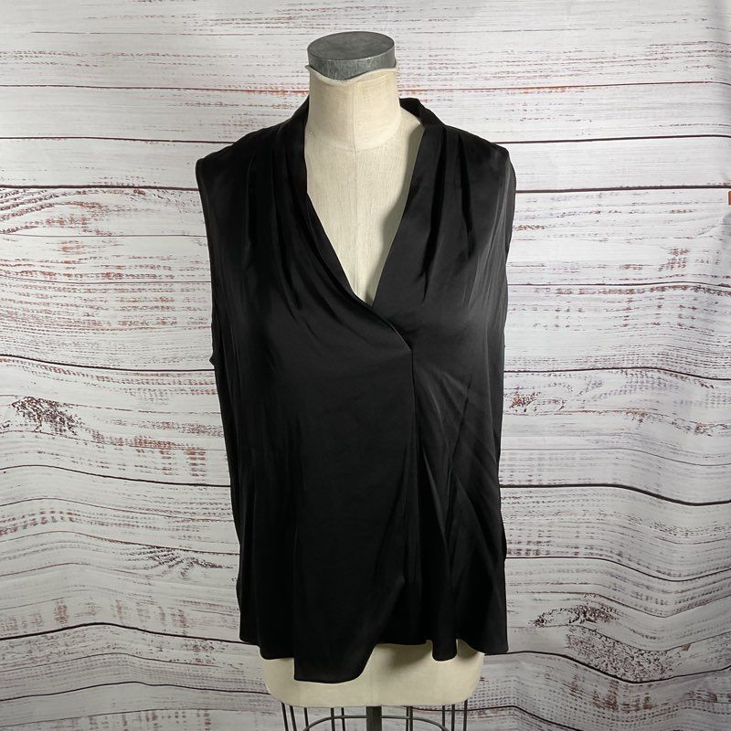 NWT Kobi Halperin Black Silk Blend Mila Sleeveless Blouse Size XXL MSRP $248