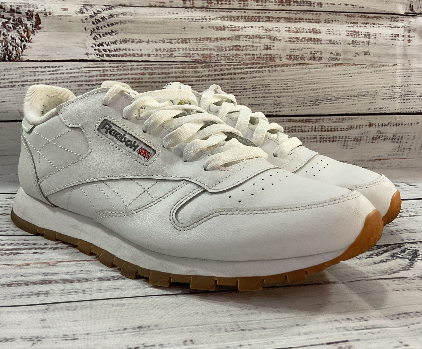 Reebok Men's Classic White Leather Low Top Sneakers Size 7
