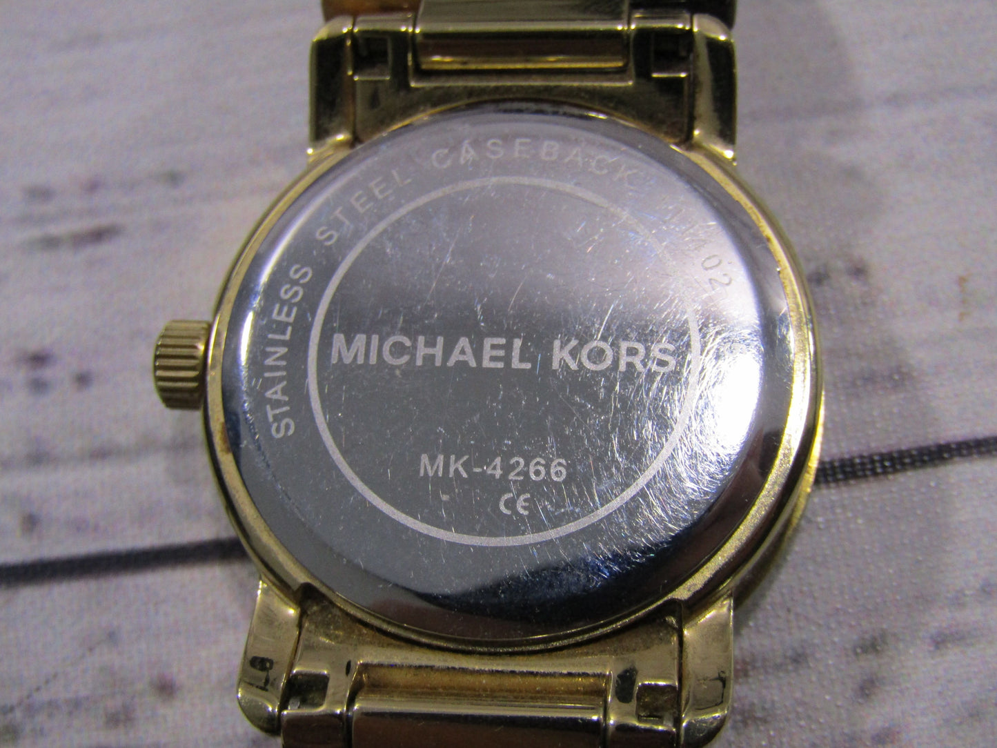 Michael Kors MK-4266 Women's Gold Tone Stainless Steel Tortoise Quartz Watch