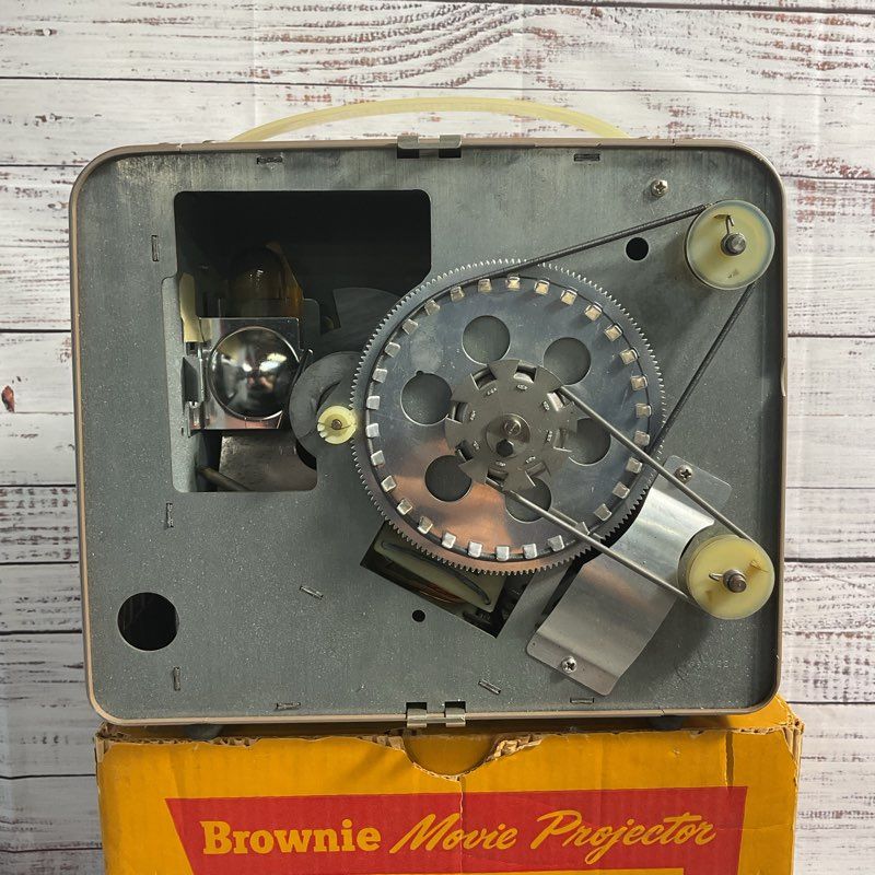 VTG. Kodak Brownie 8mm Movie Projector in OG Box *TURNS ON*