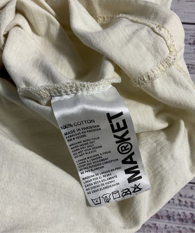 Men's Market Unholy Jumper Graphic T-Shirt White Size M