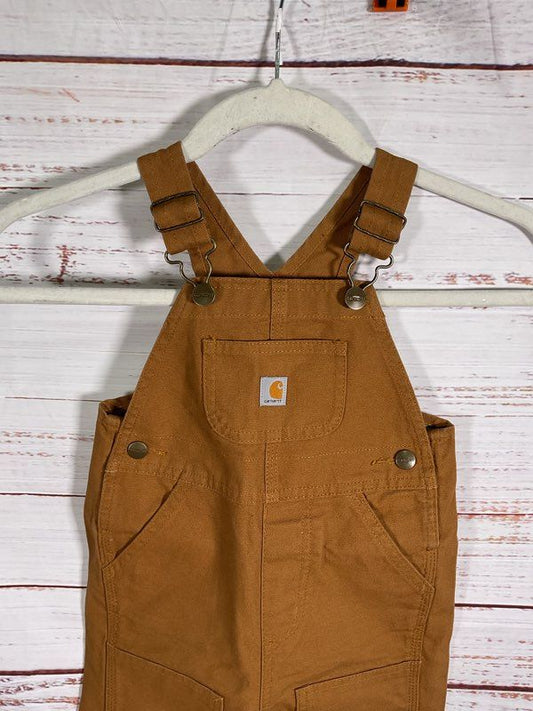 Carhartt Overalls Boys 18 Months Brown Duck Canvas Bib Pants Workwear