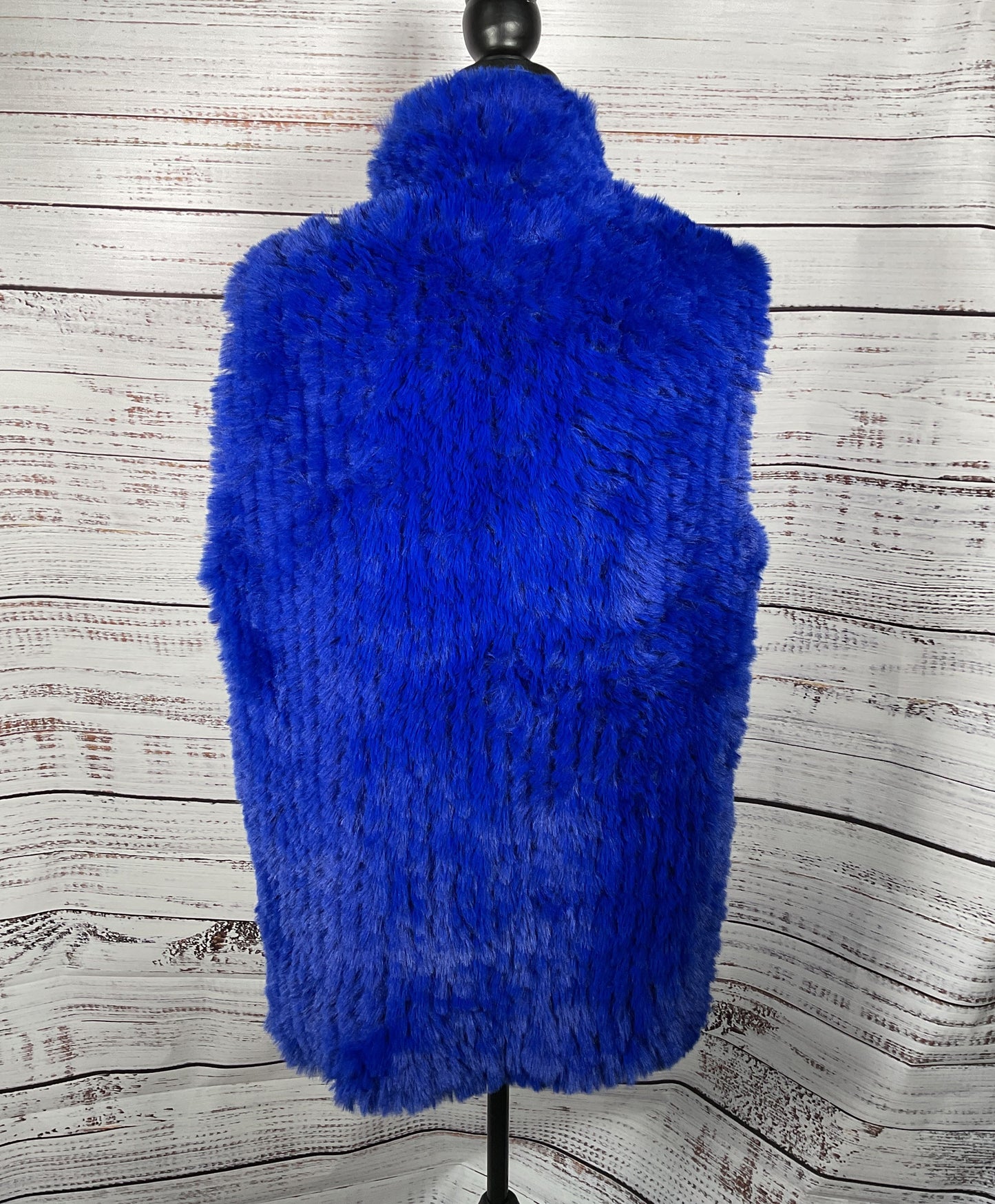 Alex Max Fuzzy Vest Bright Blue OS