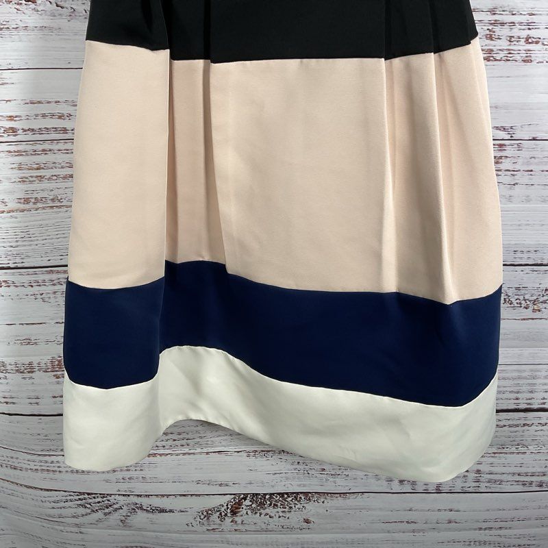 NWT Kate Spade Cream Colorblock Sleeveless Bow Dress Size 4 MSRP $478