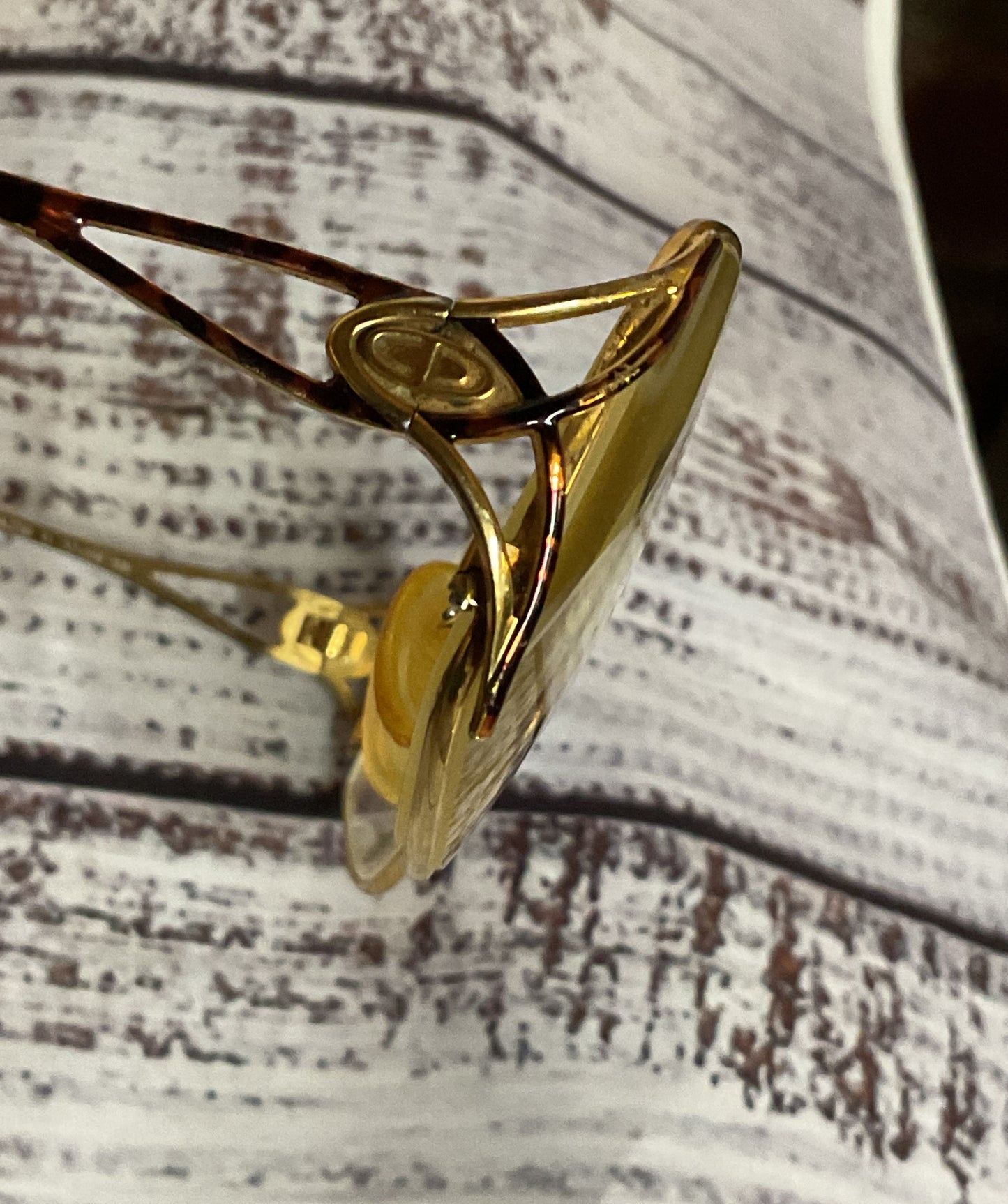 Christian Dior Gold Tone Eyeglasses Frames Only 2799 135