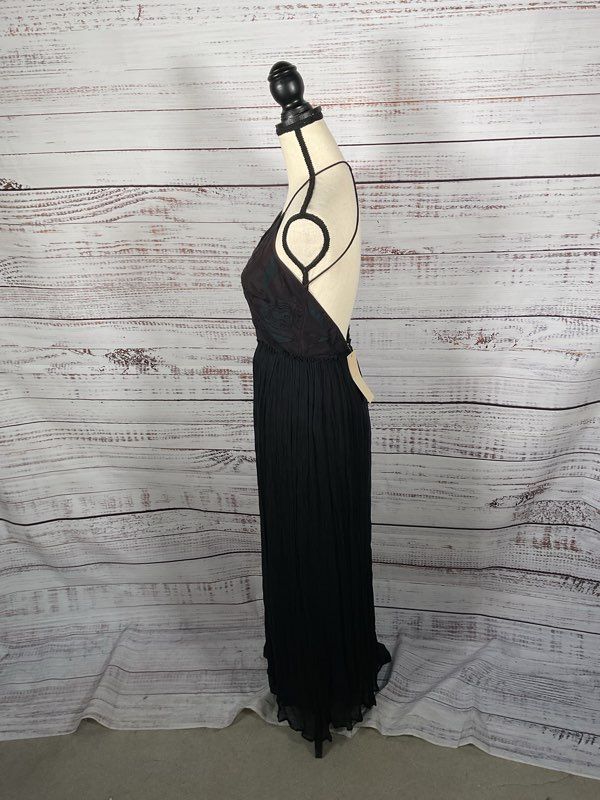 NWT Women's Chan Luu Spaghetti String Embroidery Top Pattern Maxi Dress Size M
