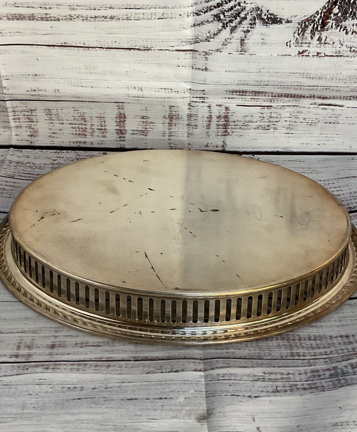 W & S Blackinton Silver Plated Serving Tray Silver
