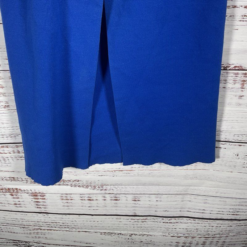 Simon Miller Blue Silk Mohair Blend Knit Split Leg Midi Skirt Read Description