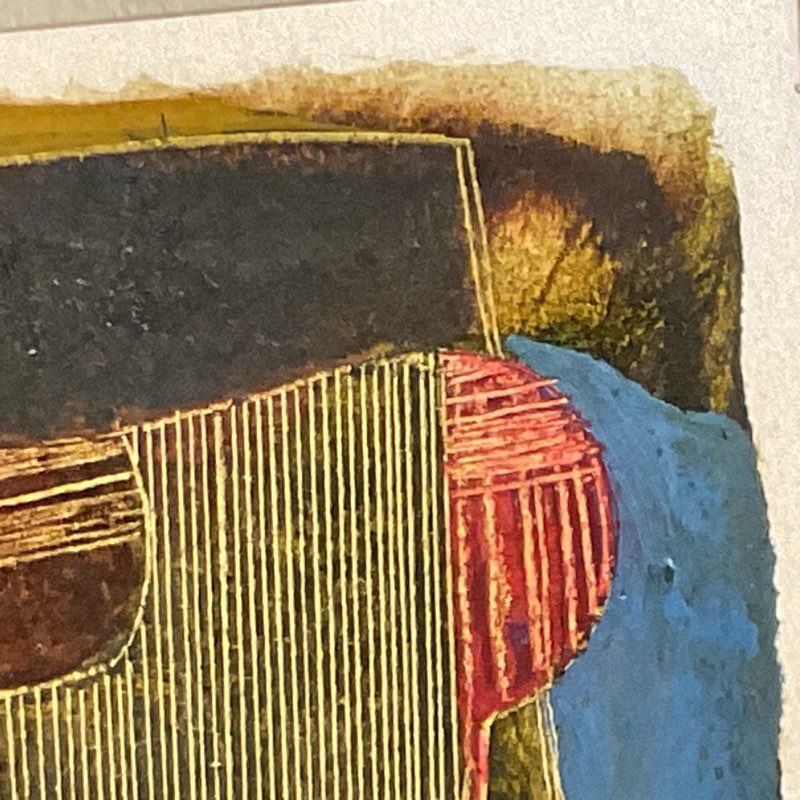 VTG. RON PUSICH Mixed Media Abstract Painting