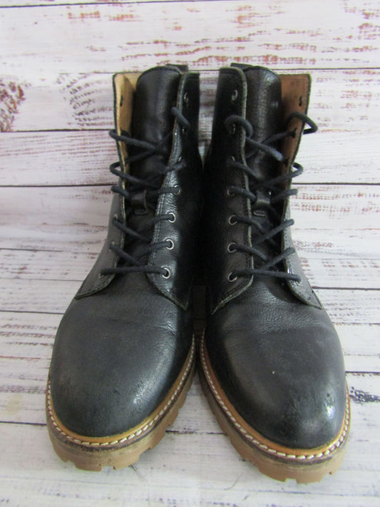 Madewell The Clair Women's Black Leather Combat Boots Size 7.5