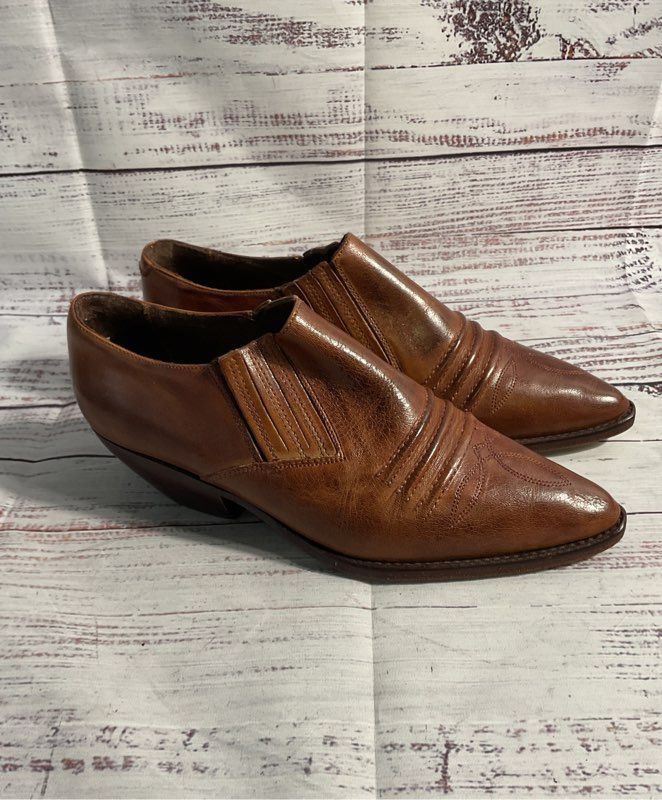 Guess By Georges Marciano Women's Brown Leather Ankle Booties Size 6.5B