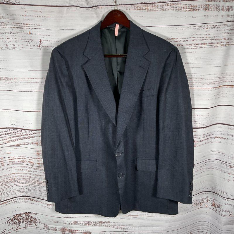 Cartier VTG. Blue Plaid 100% Wool Blazer Suit Jacket - Size 19" x 34"
