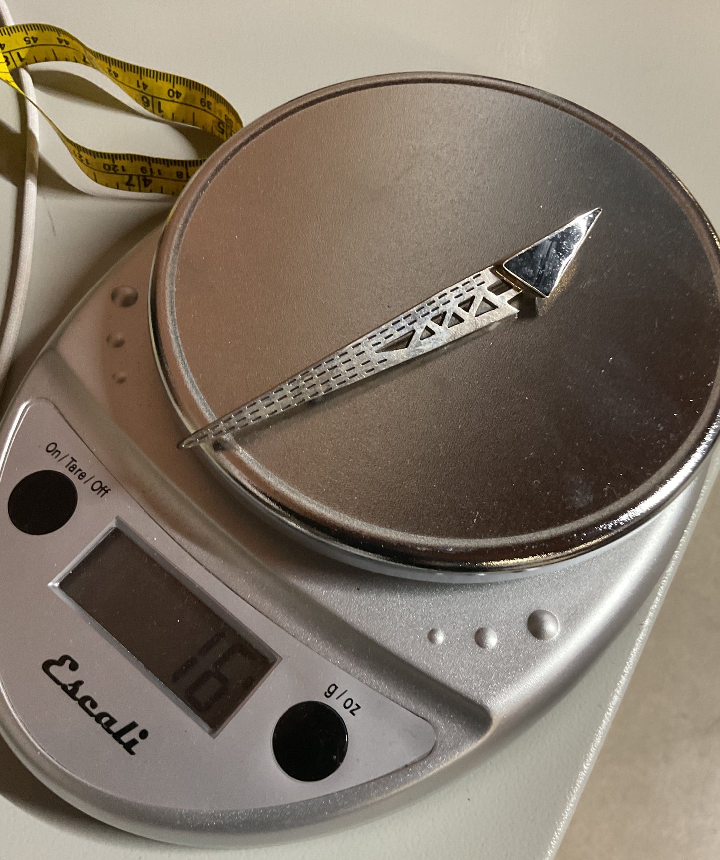 Mexico Sterling Silver Vintage Long Brooch